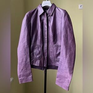 Bally leather purple jacket size 40